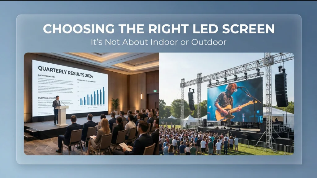 Indoor vs Outdoor LED Screens: What Event Planners Get Wrong