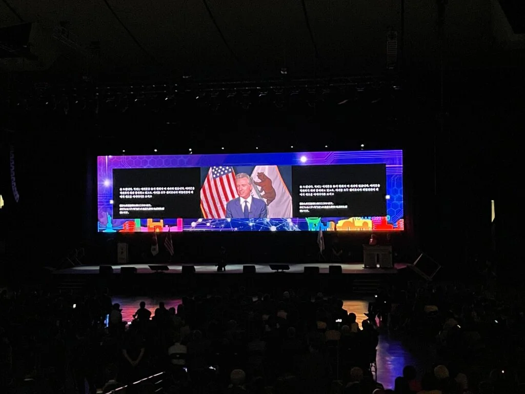 Stage LED wall at the World Korean Business Convention, Anaheim