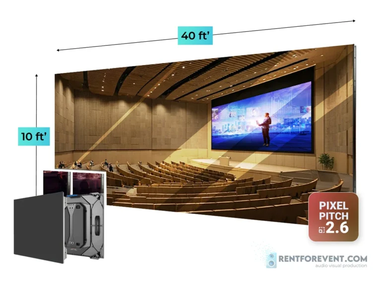 LED Video Wall (39.36′ x 9.84′)