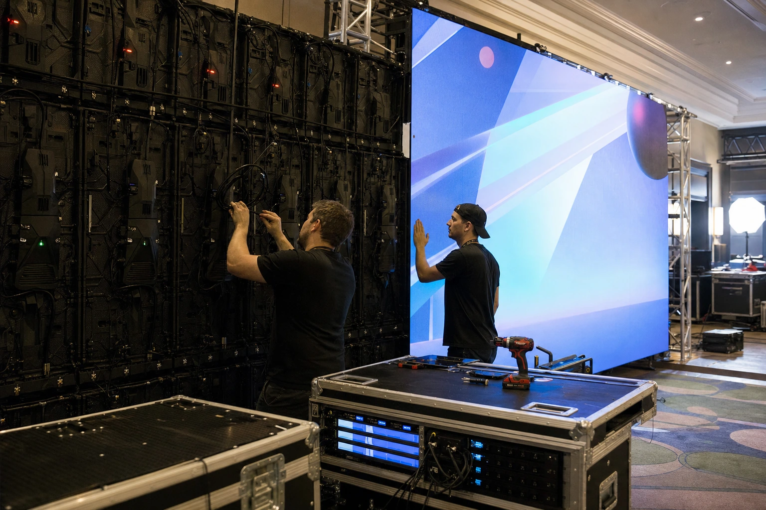 LED video wall installation