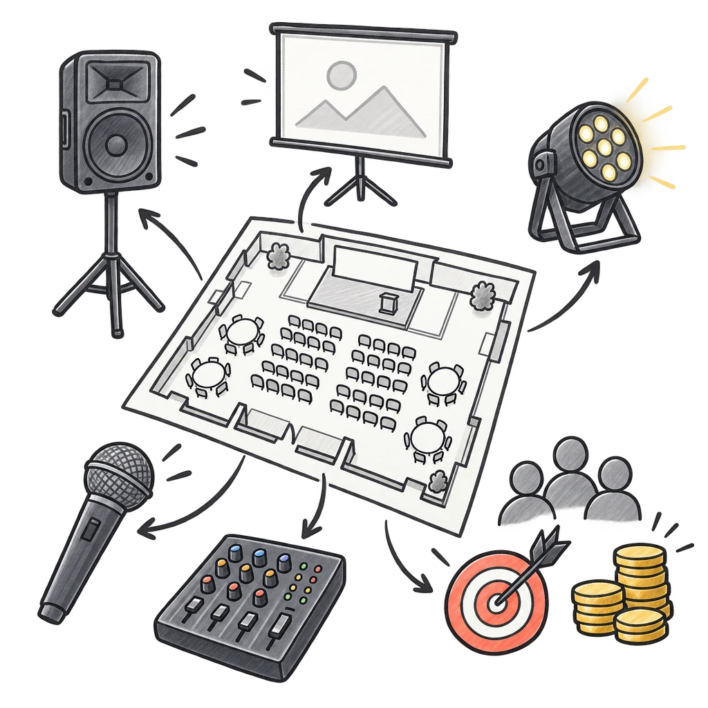 AV rental process 02 equipment recommendation