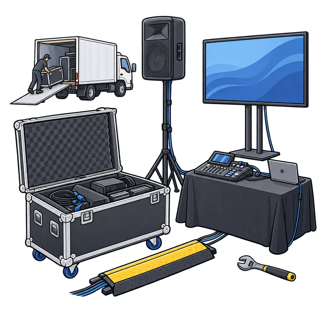 AV rental process 04 delivery installation