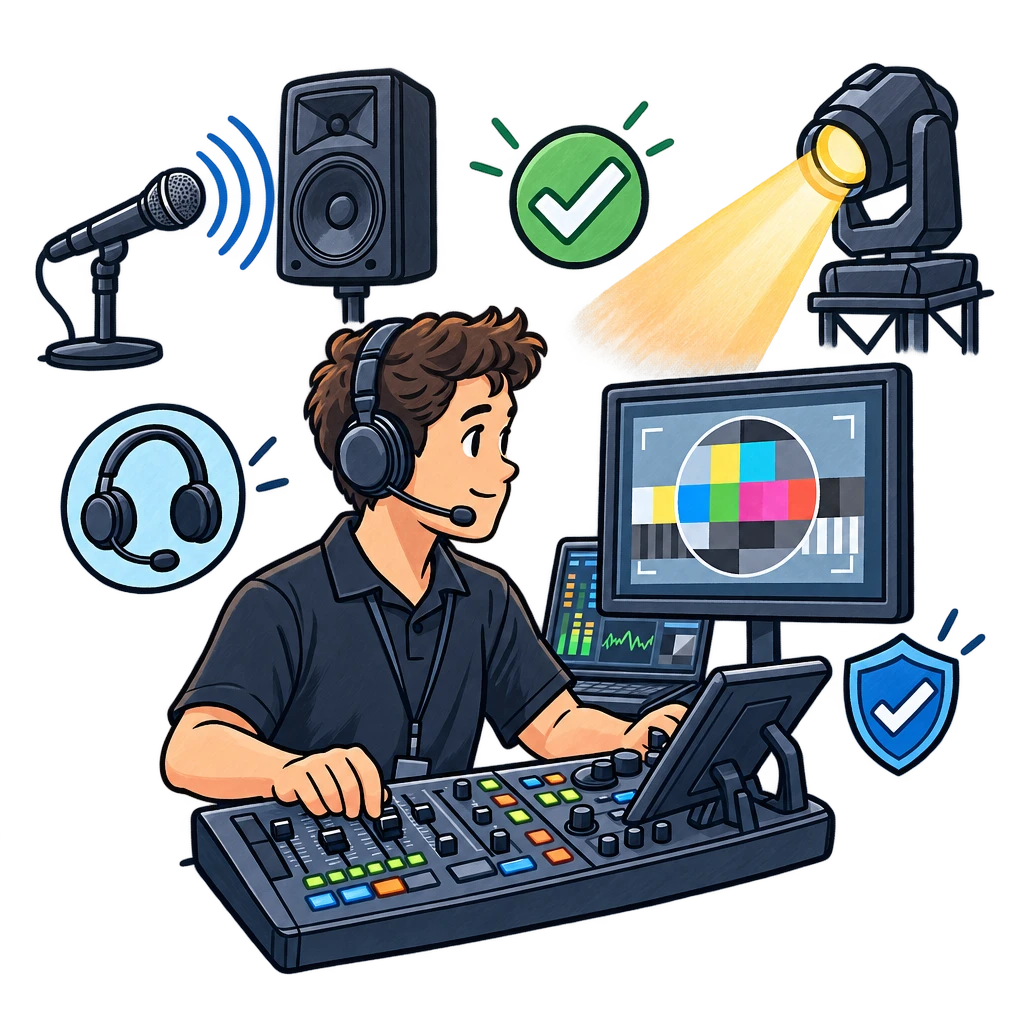AV rental process 05 testing event support