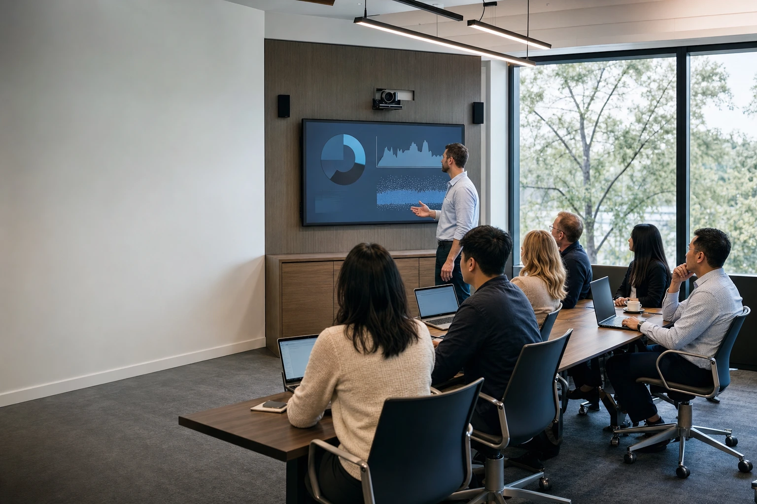 Corporate office AV and meeting rooms