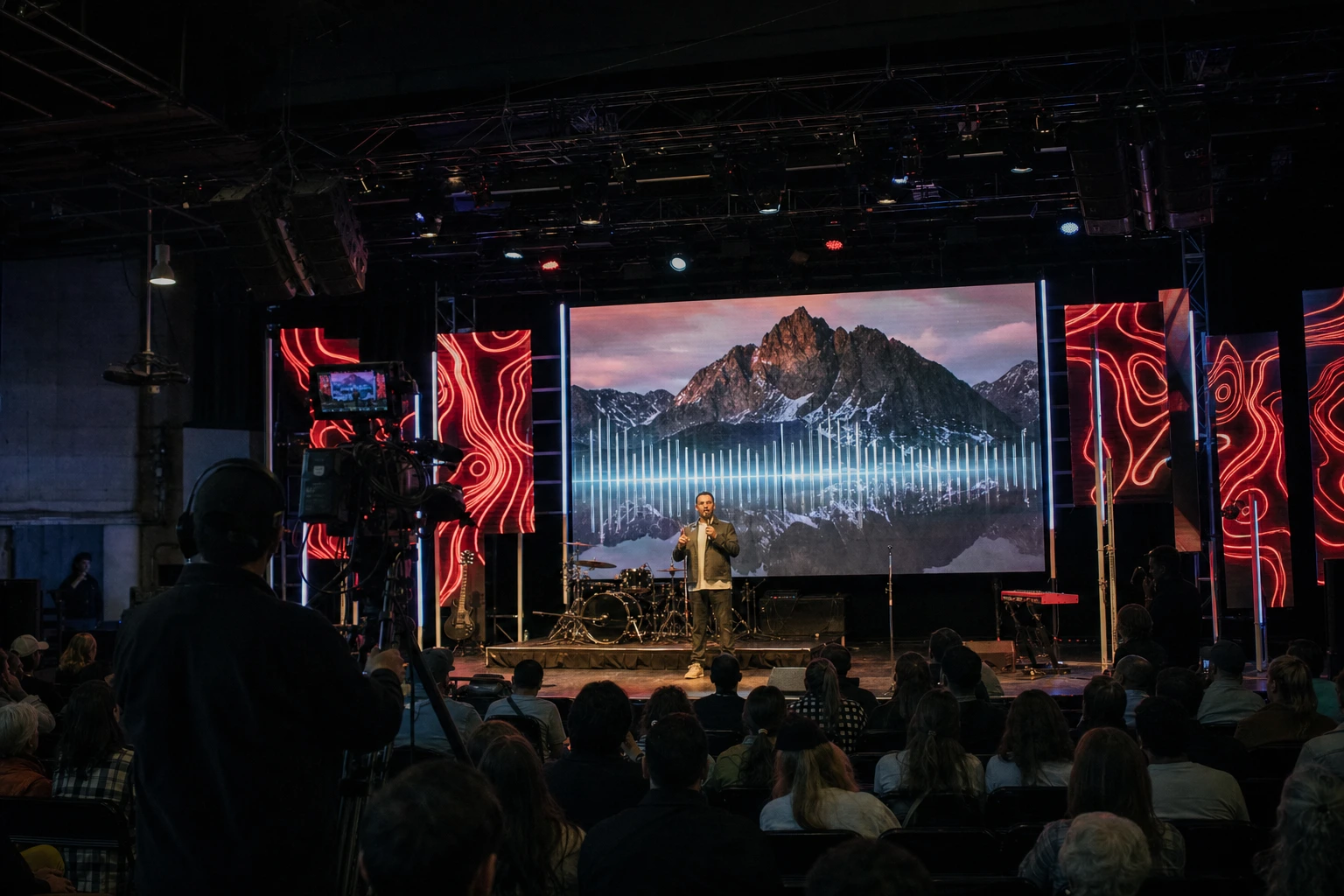 LED wall on stage