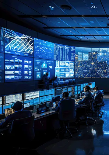 Monitoring center LED display application