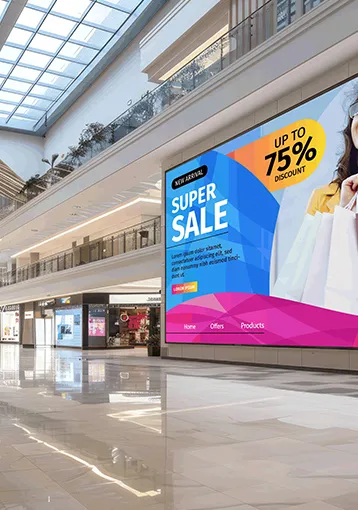 Shopping mall LED display application