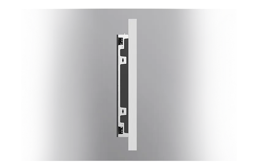 LED cabinet with full front maintenance for direct wall mounting